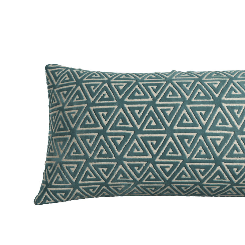 Coussin Porthcurno, H 14 po x l 48 po, Turquoise