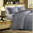 Durable 3-piece King Bedding Set, Grey Woven Polyester, Modern Design