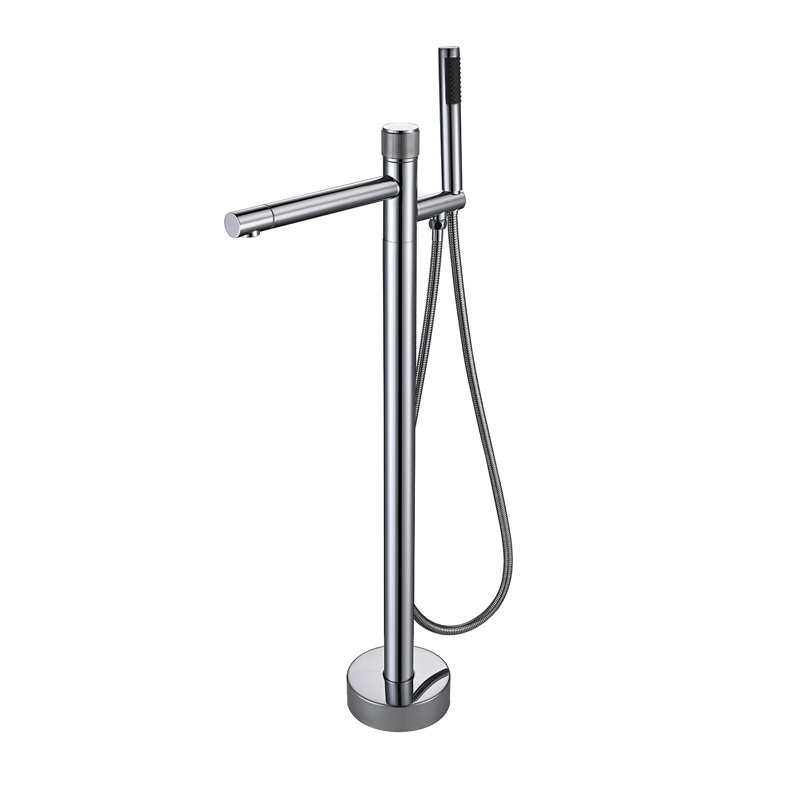 Robinet de baignoire autoportant à poignée simple Topcraft, Chrome chrome