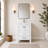 Amandie 24 in. Single Sink Freestanding Bath Vanity in Matte White with White Quartz Top-2139391910-1970058180