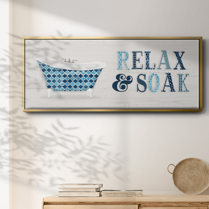 Relax and Soak - Toile encadrée, H 24 po x l 60 po