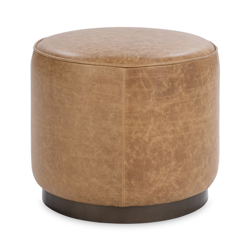 Clair Leather End Table, Sedona Brown