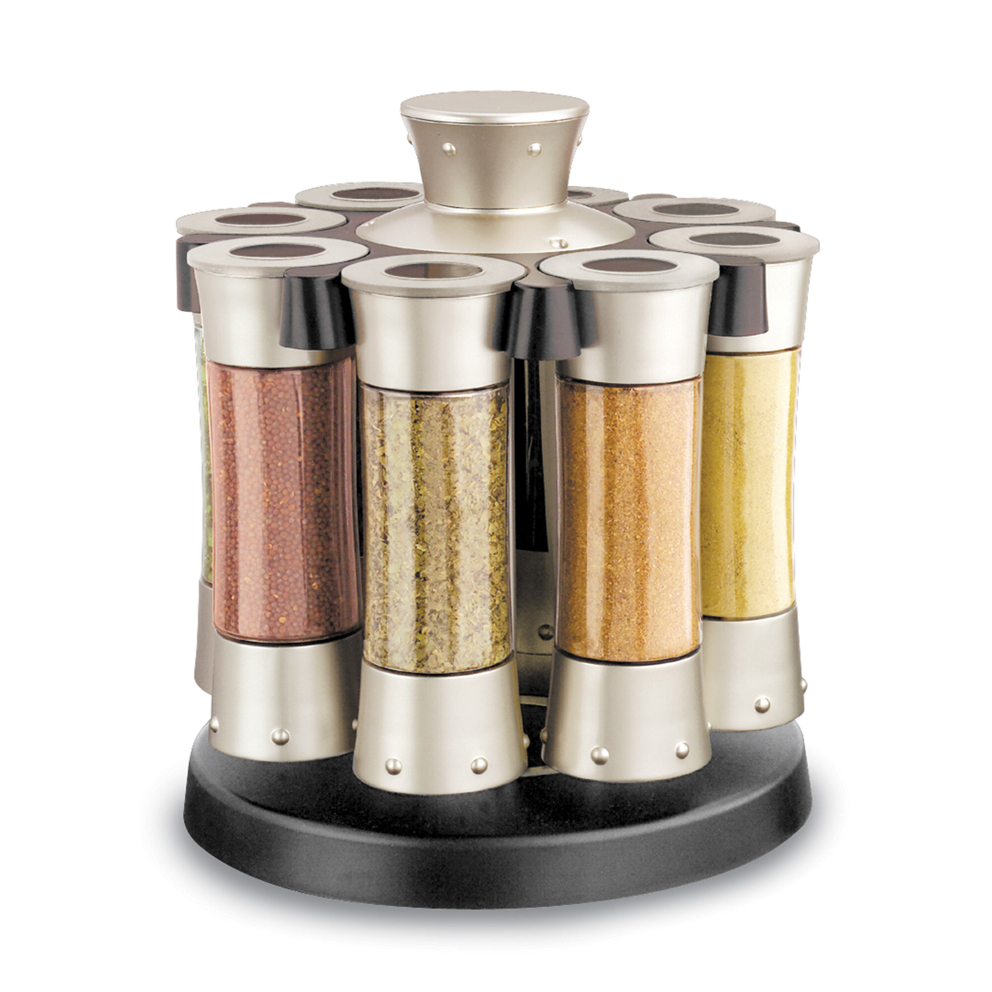 Prep & Savour Freestanding Stainless Steel Spice Jar & Rack Set & Reviews