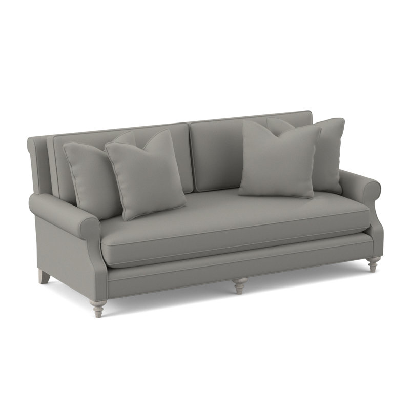 Sagamore Boucle and Velvet Sofa, Fizz Ivory 100% Polyester, Bisque