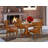 5 Piece Kitchen Table Set for 4 Includes an Oval Dining Room Table with Butterfly Leaf and 4 Solid Wood Seat Chairs, 42x60 Inch, Buttermilk & Cherry-1742283821
