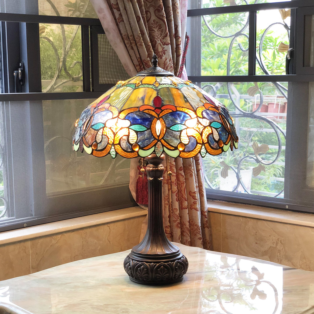 Rehberg Resin Table Lamp Fleur De Lis Living