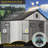 8x8 FT Heavy-Duty Resin Outdoor Storage Shed, Waterproof Plastic Tool Shed with Lockable Door, Windows and Vents-119306971