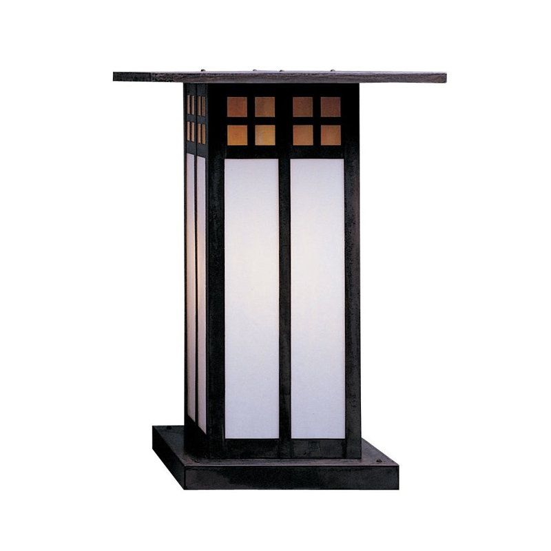 Luminaire suspendu à 1 lumière Glasgow, Laiton antique, Mica amande, H 23,5 po x l 18 po x P 18 po