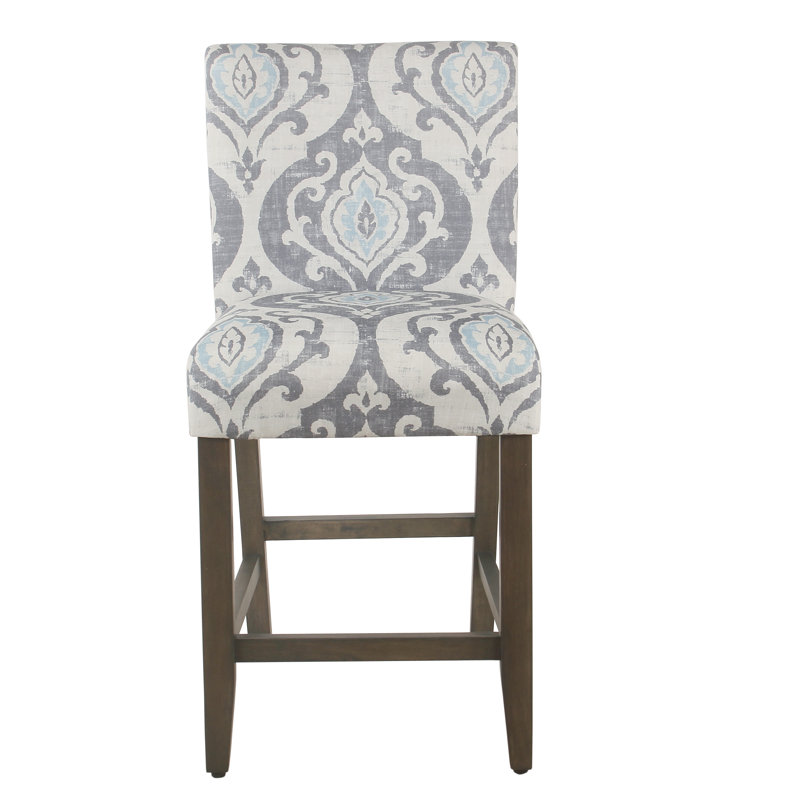 Tabouret de comptoir 25 po Therrien, Gris / polyester bleu clair