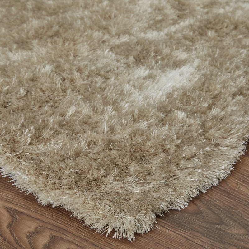 Tapis noir touffeté à la main Cienna, Rectangle 3 pi 6 po x 5 pi 6 po, Cream
