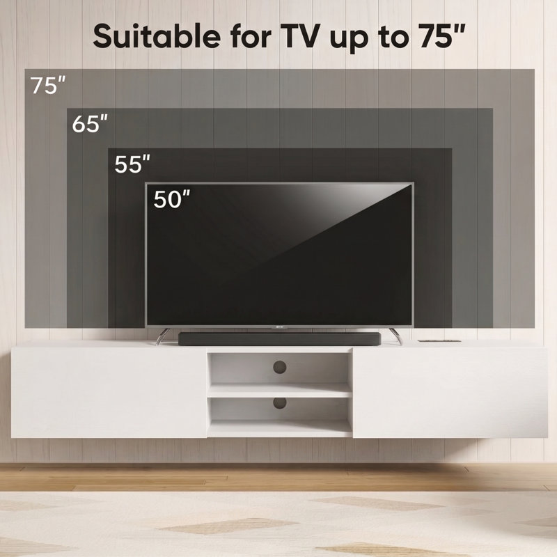Meuble télé 70 po Waco, Blanc