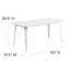 Table rectangulaire en métal pour l'intérieur et l'extérieur 31,5 po x 63 po Eure - table industrielle-53661129