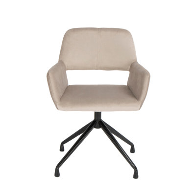 Chaise de bureau pivotante en velours