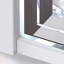 Porte de douche à charnière sans cadre l 58 po x H 72 po Unidoor Mira avec technologie ClearMax ™