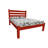 Red Solid Wood Queen Bed Frame