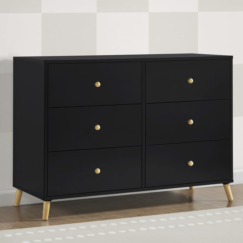 Delta Children Essex 6 Drawer Dresser, Black