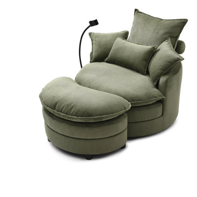 Fauteuil demi-tonneau pivotant 360 ° Modern