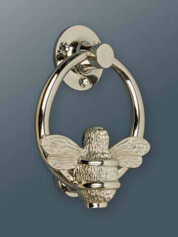 Sager Nickel Ring Bee Door Knocker, Nickel
