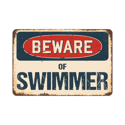 Beware of Swimmer Sign