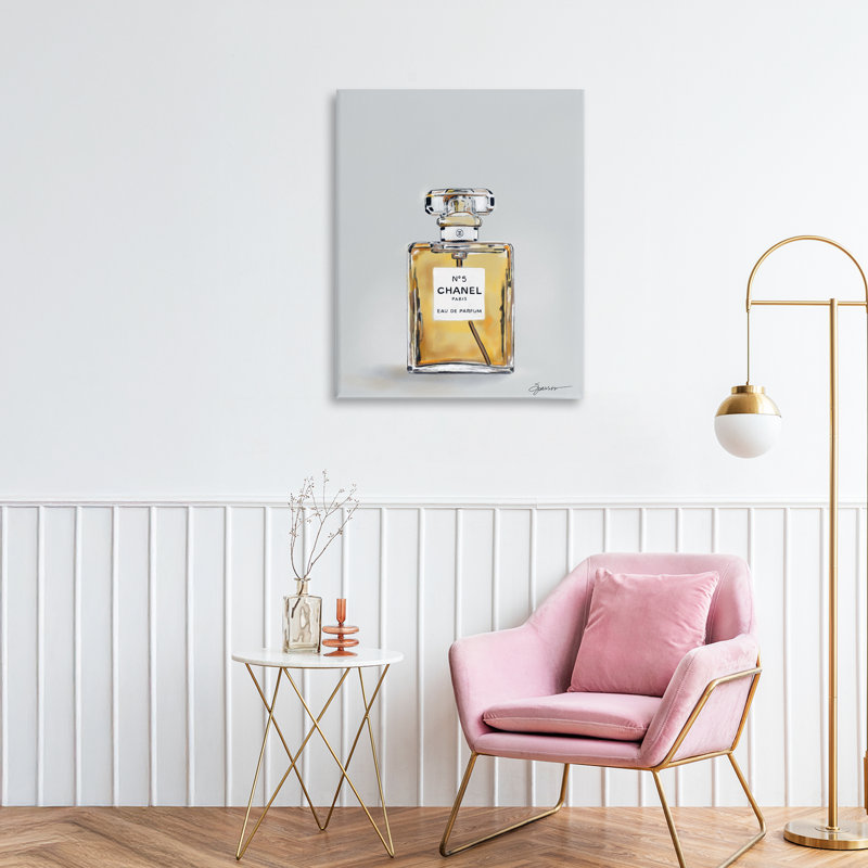 Élégante toile de parfum de luxe, design par Mary Sparrow, H 20 po x l 16 po