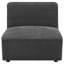 Fauteuil rembourré gris anthracite Ortega
