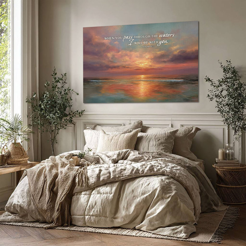Art mural sur toile tendue Shelter Shore - Décoration de salon, de chambre à coucher ou de bureau, L 36 po x H 24 po
