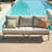 Nakishia 3-Person Steel Patio Sofa