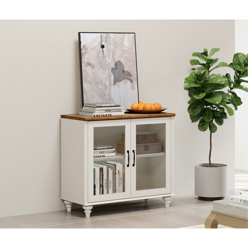 Scarlett Solid and Manufactured Wood TV Stand for TVs up to 43", White