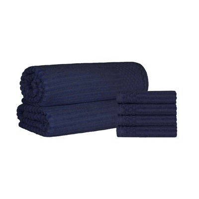 Keshayla 6-Piece Ribbed Cotton Towel Set