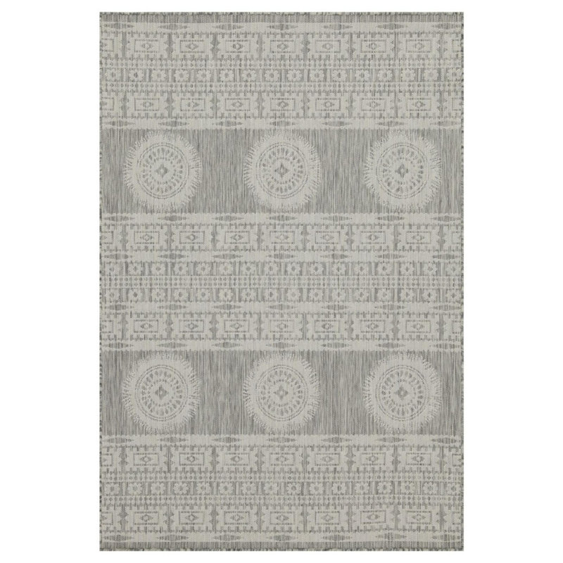 Tapis argenté intérieur / extérieur Sunshine, Rectangle 5 pi 3 po x 7 pi 3 po