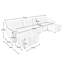 Canapé modulaire avec repose-pieds Upholstery-1333180073