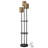 65" Tray Table Floor Lamp With 3 Lights And Double Shade,For Living Room, Bedroom, Study, Office