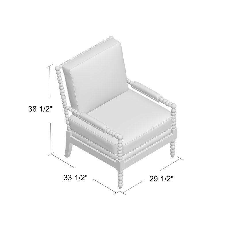 Griffin Upholstered Armchair, Espresso, Pewter (9953 65)