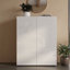 Armoire de rangement blanche moderne ultrabrillante 2 portes Modena