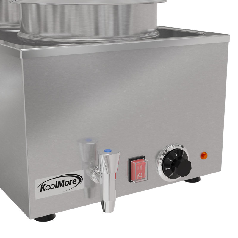 8 pintes Chauffe-plat électrique à deux casseroles avec robinet, CFW-4T