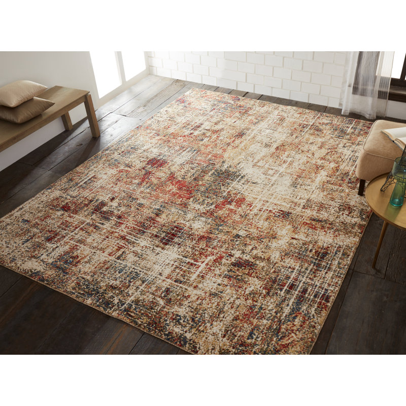 Holsworthy Abstract Area Rug, Rectangle 5'5" x 7'7"