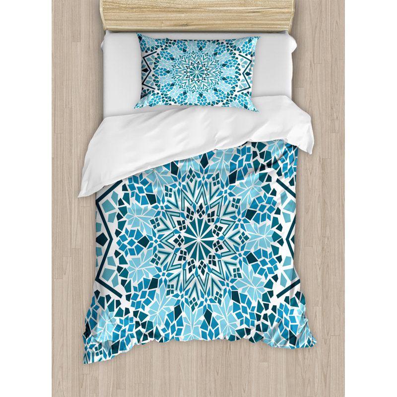 Eclectic Polyester Geometric Shapes Duvet Cover