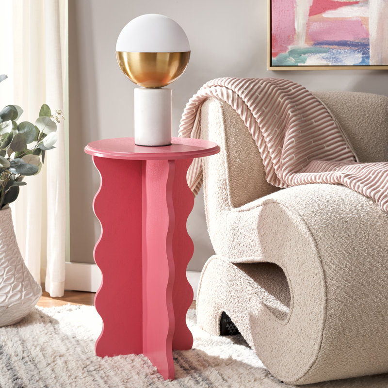 Michelo Wavy Accent Table, Rose
