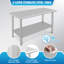 Table de travail 60 po x 24 po en acier inoxydable 201 avec tablette inférieure réglable, table de préparation commerciale robuste