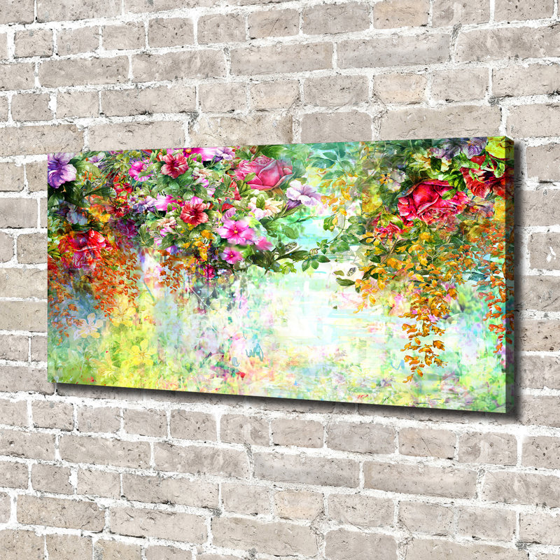 Multi-colored Flowers - Wrapped Canvas Print