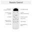 Ventilateurs de plafond de 42 pouces avec lumière DEL 22W et télécommande 6 moteurs à courant continu réversible blanc pour chambre à coucher