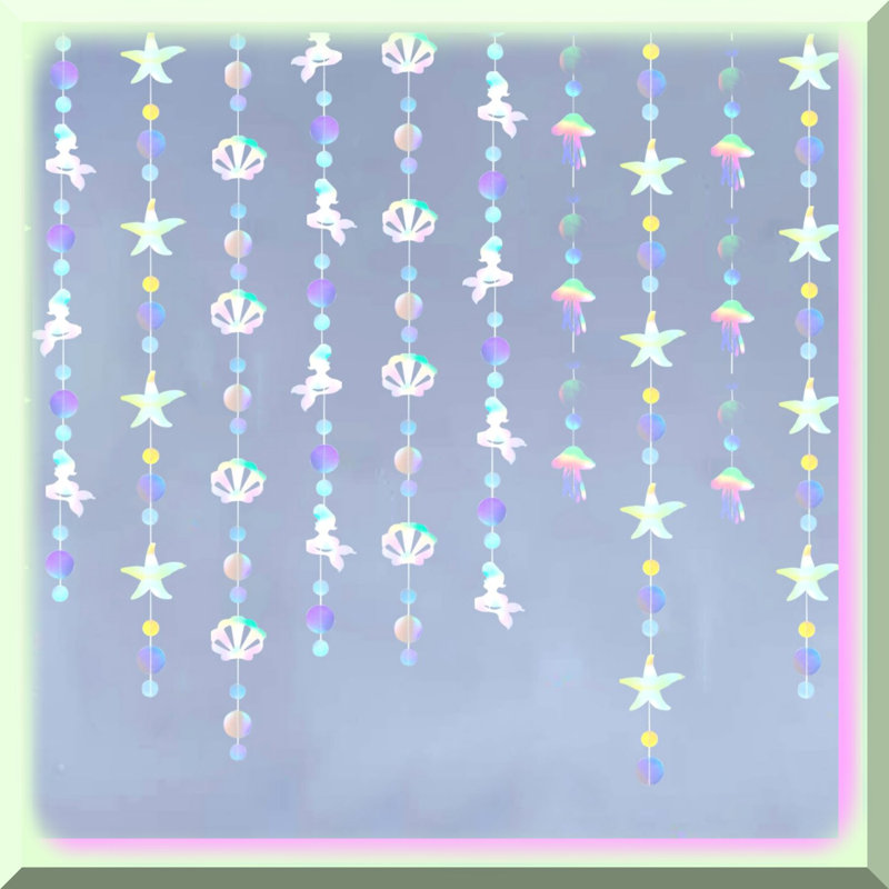 Purple Glitter Good Luck Banner and Decorations