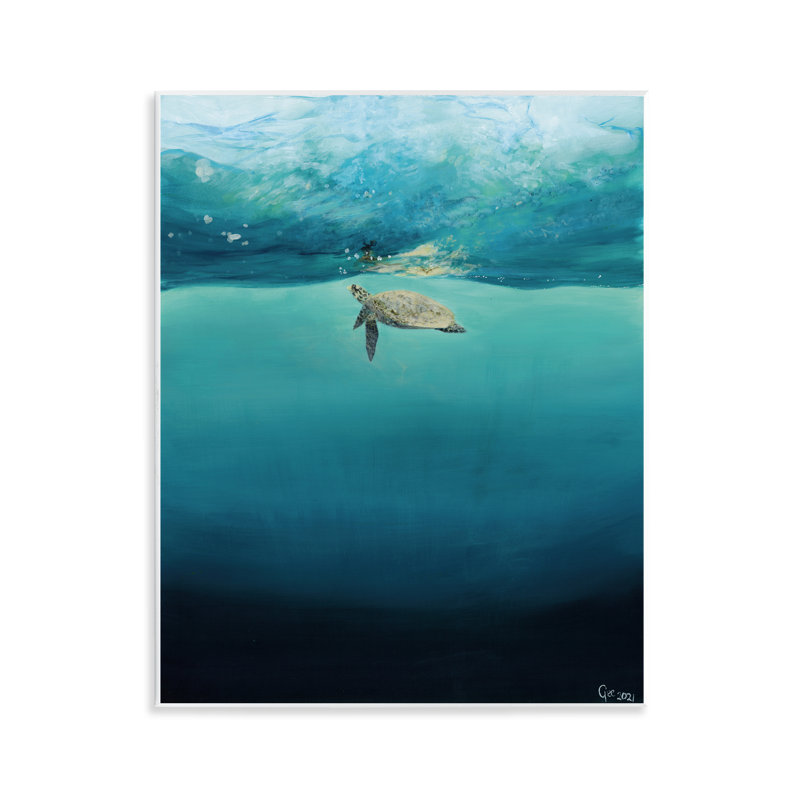 Plaque murale tortue sous la surface, design par Georgie Harrison