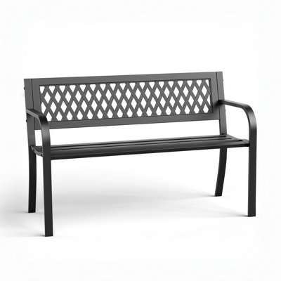 Banc de patio extérieur en métal Teresa