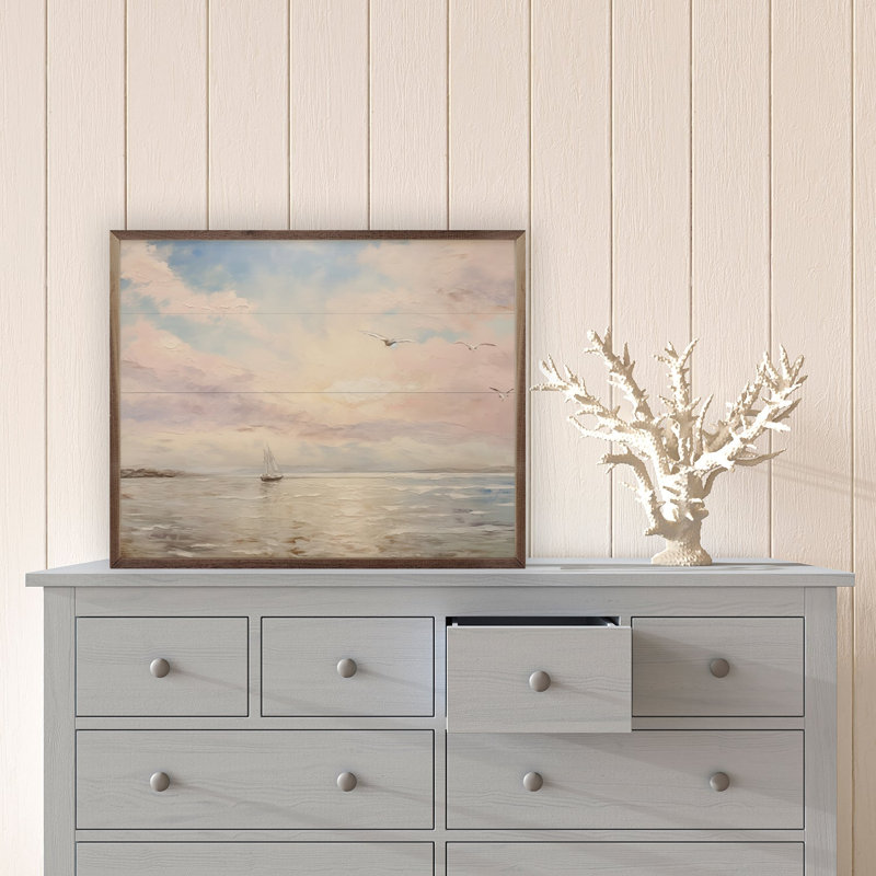 Lone Sailboat By Nini Art, H 32 po x l 40 po