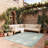 Foundry Select Versatile Diamond Aqua/Teal Indoor/Outdoor Area Rug-127167033
