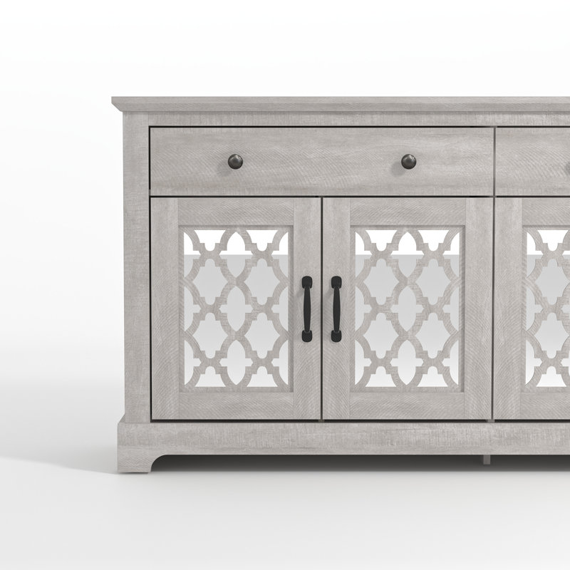 Chessani 2 Drawer Sideboard, Dusty Gray Oak, Moorish