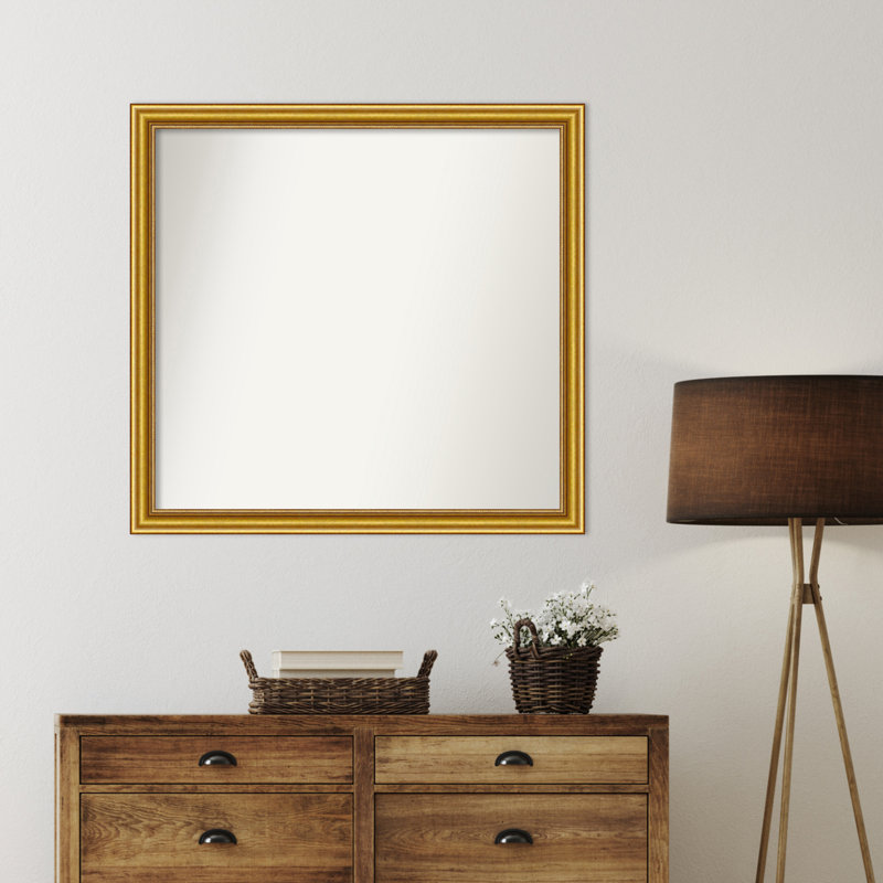 Townhouse Gold Non-Beveled Bathroom Wall Mirror, 35,75 po x 37,75 po