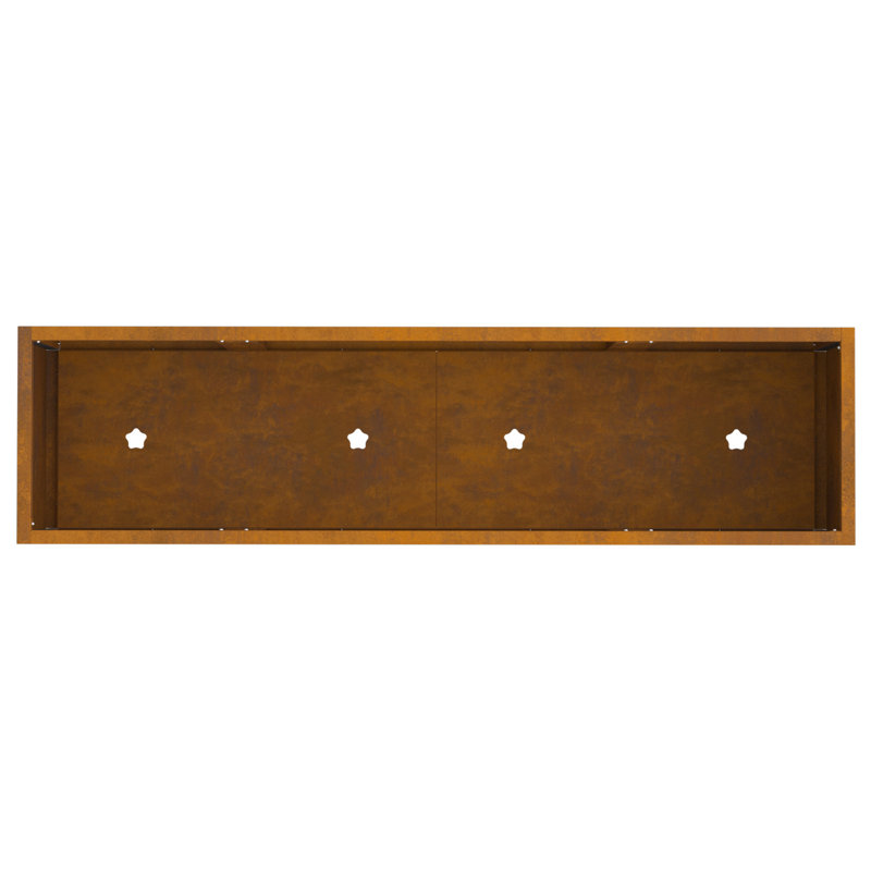 Elevated Planter, Brown, 82cm H x 100cm W x 26cm D