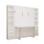 Lit escamotable bureau avec armoires de rangement latérales, grand lit mural pliable pour salle d'étude, chambre à coucher